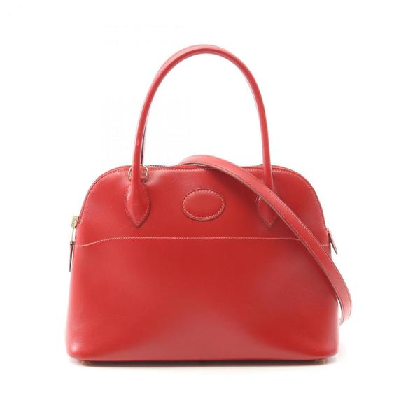 Hermes Hermès Bolide 27 handbag in box calf leather, red. - Picture 1 of 12
